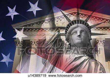 Digital composite: Statue of Liberty and Supreme Court Building View Large Photo Image Stock Photo - Digital composite: Statue of Liberty and Supreme Court Building . Fotosearch