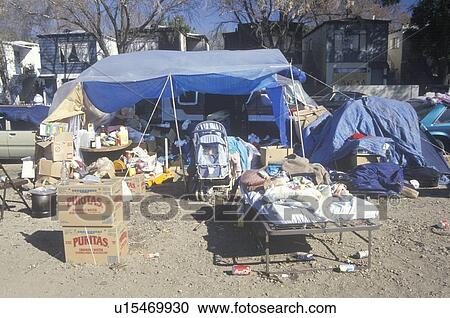 Stock Image - Displaced people during the earthquake. Fotosearch