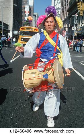 Drummer marching at the Korean Day Parade View Large Photo Image Stock Photograph - Drummer marching at the Korean Day Parade. Fotosearch