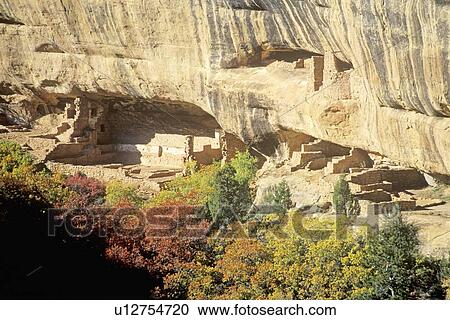 Stock Image - Dwellings at Mesa Verde National Park, Colorado. Fotosearch