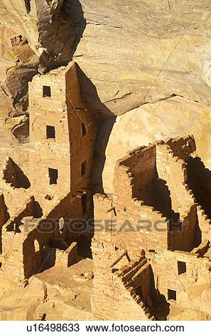 Stock Image - Dwellings at Mesa Verde National Park, Colorado. Fotosearch