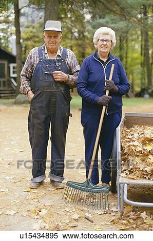 Stock Photography - Elderly farming couple in New England. Fotosearch