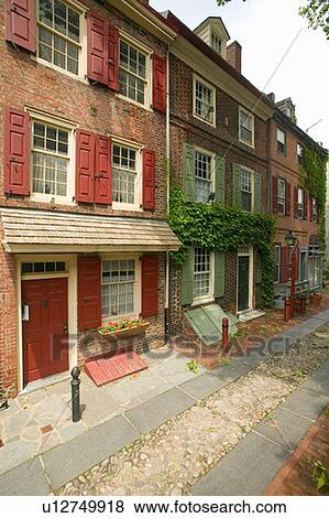Stock Photo - Elfreth's Alley. Fotosearch