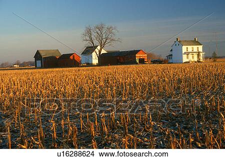Farm house and fields in winter View Large Photo Image Picture - Farm house and fields in winter. Fotosearch