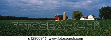 Farm with a silo and barn View Large Photo Image Stock Photography - Farm with a silo and barn. Fotosearch