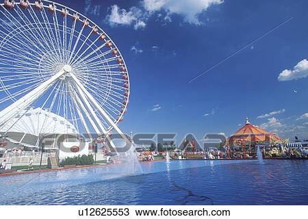 Ferris Wheel, Navy Pier, Chicago, Illinois View Large Photo Image Stock Image - Ferris Wheel, Navy Pier, Chicago, Illinois. Fotosearch