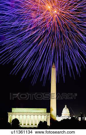 Fireworks in Washington D. C. View Large Photo Image Picture - Fireworks in Washington D. C.. Fotosearch