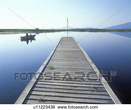 Stock Photo - Fishing dock on Lake. Fotosearch