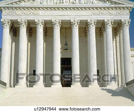 Picture - Front of US Supreme Court, Washington DC. Fotosearch