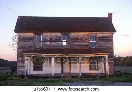 Front view of Deserted two story home View Large Photo Image Stock Photo - Front view of Deserted two story home. Fotosearch