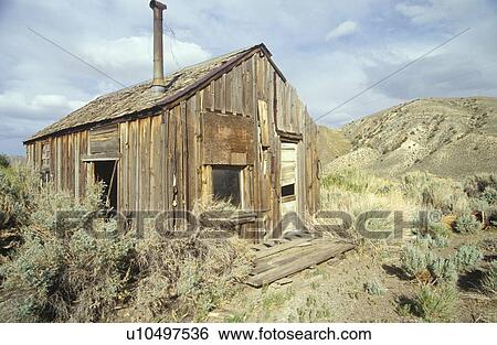 Stock Photograph - Frontier cabin. Fotosearch
