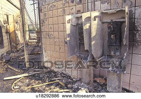 Gas station burned out during 1992 riots, South Central Los Angeles, California View Large Photo Image Stock Photograph - Gas station burned out during 1992 riots, South Central Los Angeles, California. Fotosearch