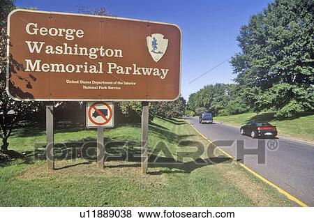 Stock Photo - George Washington Memorial Parkway, Washington, DC. Fotosearch