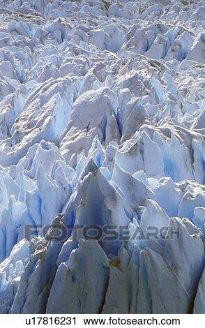 Stock Image - Glacier Icy formations. Fotosearch