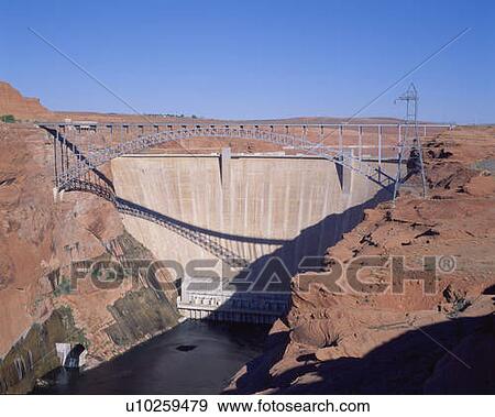 Glen Canyon Dam, Page, Arizona View Large Photo Image Stock Photo - Glen Canyon Dam, Page, Arizona. Fotosearch