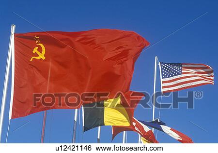 Global flags View Large Photo Image Stock Photograph - Global flags. Fotosearch