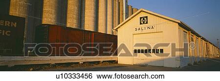 Grain Silo Railroad Station, Salina, Kansas View Large Photo Image Stock Photograph - Grain Silo Railroad Station, Salina, Kansas. Fotosearch