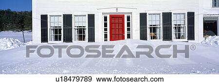 Homes in winter snow View Large Photo Image Stock Photo - Homes in winter snow. Fotosearch