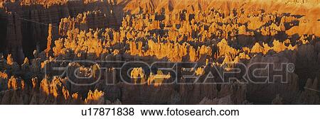 Stock Photo - Hoodoos at Sunrise, Bryce Canyon National Park, Utah. Fotosearch