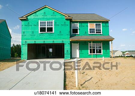 House under construction View Large Photo Image Stock Image - House under construction. Fotosearch