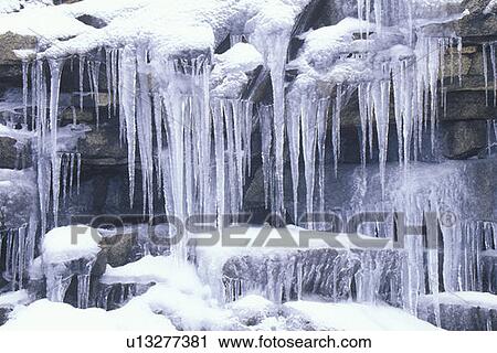 Icicles on Rocks View Large Photo Image Stock Image - Icicles on Rocks. Fotosearch
