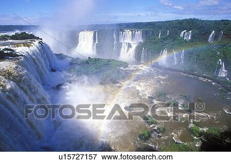 Iguazu Waterfalls View Large Photo Image Stock Photo - Iguazu Waterfalls. Fotosearch