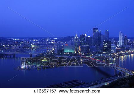 Stock Photo - Intersection of Allegheny River. Fotosearch