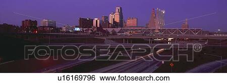 Stock Photograph - Kansas City at Night. Fotosearch