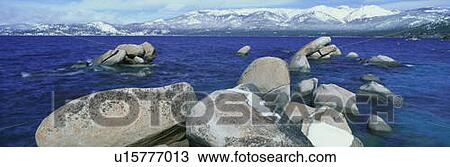 Stock Image - Lake Tahoe in Wintertime, Nevada. Fotosearch