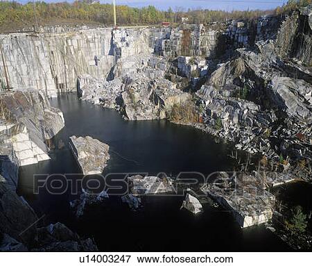 Stock Photo - Largest monumental granite quarry in Barre, VT. Fotosearch