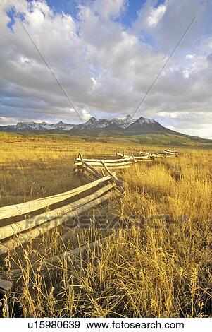 Stock Photo - Last Dollar Ranch Road, Ridgeway, Colorado. Fotosearch