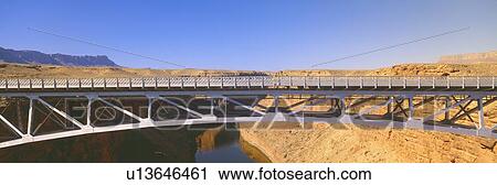 Stock Image - Lee's Ferry in Marble Canyon, Navajo Bridge across Colorado River. Fotosearch
