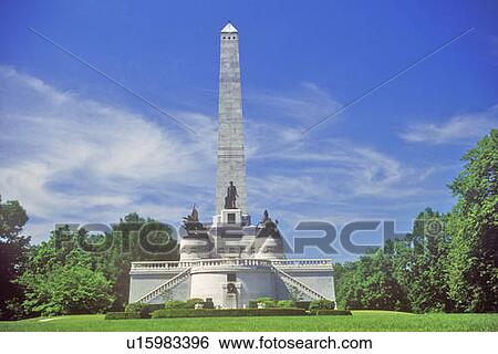 Stock Photograph - Lincoln Memorial, Springfield, Illinois. Fotosearch