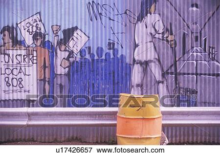 Stock Photo - Local 808 Union art in Queens. Fotosearch