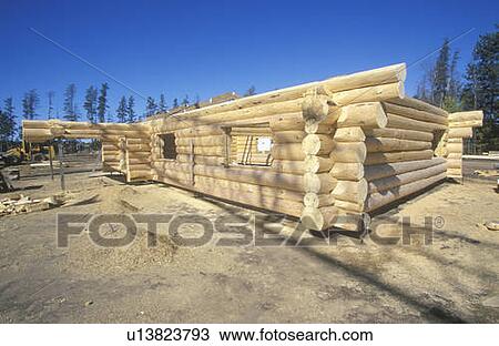 Log cabin, WI/MI border View Large Photo Image Stock Image - Log cabin, WI/MI border. Fotosearch