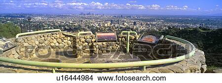 Los Angeles Skyline from Mulholland, California View Large Photo Image Picture - Los Angeles Skyline from Mulholland, California. Fotosearch
