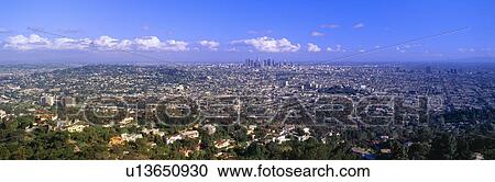 Los Angeles Skyline from Mulholland, California View Large Photo Image Stock Image - Los Angeles Skyline from Mulholland, California. Fotosearch