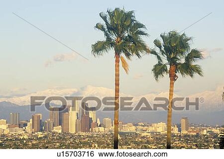 Los Angeles Skyline View Large Photo Image Stock Photograph - Los Angeles Skyline. Fotosearch