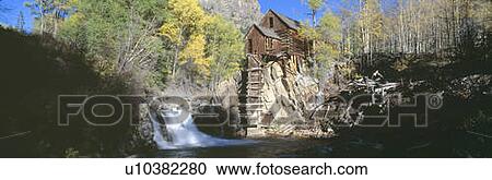 Stock Image - Mill at Crystal River Valley, Autumn, Colorado. Fotosearch