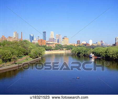 Minneapolis Skyline and Mississippi River, Minnesota View Large Photo Image Stock Image - Minneapolis Skyline and Mississippi River, Minnesota. Fotosearch