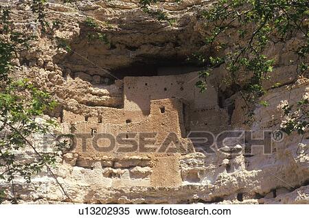 Montezuma's Castle cliff dwelling, AZ View Large Photo Image Stock Photography - Montezuma's Castle cliff dwelling, AZ. Fotosearch