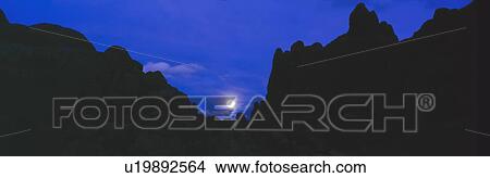 Moonrise at Alabama Hills in Sierra Nevada Mountains, California View Large Photo Image Picture - Moonrise at Alabama Hills in Sierra Nevada Mountains, California. Fotosearch