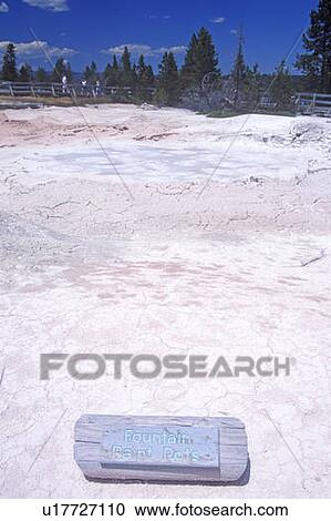Stock Image - Natural Stone and Geyser. Fotosearch