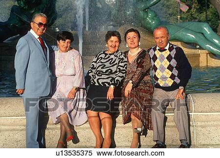 Stock Photography - New American citizens from Albania, Logan Square Fountain. Fotosearch