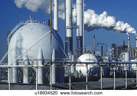Oil Refinery View Large Photo Image Stock Image - Oil Refinery. Fotosearch