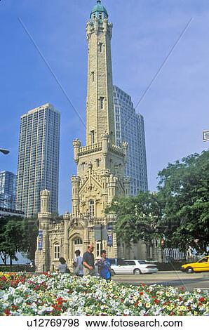 Old 1869 Chicago Water Tower, Chicago, Illinois View Large Photo Image Stock Photo - Old 1869 Chicago Water Tower, Chicago, Illinois. Fotosearch