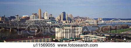 Panoramic afternoon shot of Cincinnati skyline View Large Photo Image Stock Photography - Panoramic afternoon shot of Cincinnati skyline. Fotosearch