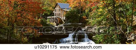 Panoramic of Glade Creek Grist Mil View Large Photo Image Stock Photography - Panoramic of Glade Creek Grist Mil. Fotosearch
