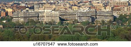 Stock Photo - Panoramic of the Watergate in Washington, DC. Fotosearch