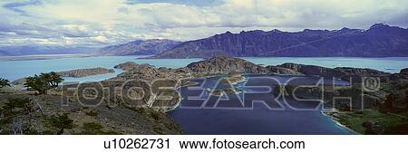 Panoramic view of Argentina's largest lake, Lago Argentino View Large Photo Image Stock Image - Panoramic view of Argentina's largest lake, Lago Argentino. Fotosearch